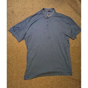 Nike Dri fit Tiger Woods Golf Polo Shirt Performance Mens 4XL Blue Sports Tee